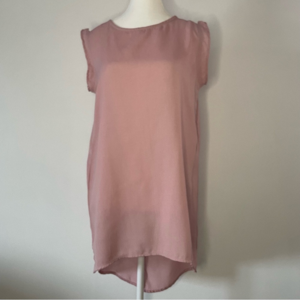 Summer Sleeveless High LowTunic Mauve Love At First Sight Medium